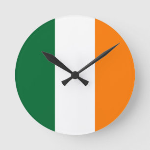 Irish Colors Round Clock