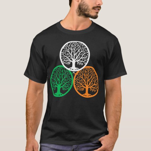 irish colors tree of life T_Shirt