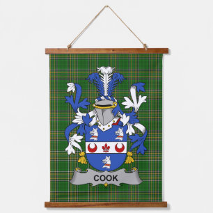 Irish Cook Coat of Arms Family Crest Hanging Tapestry