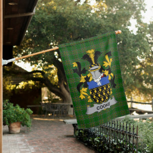  Irish Cooke Coat of Arms Family Crest Ireland House Flag