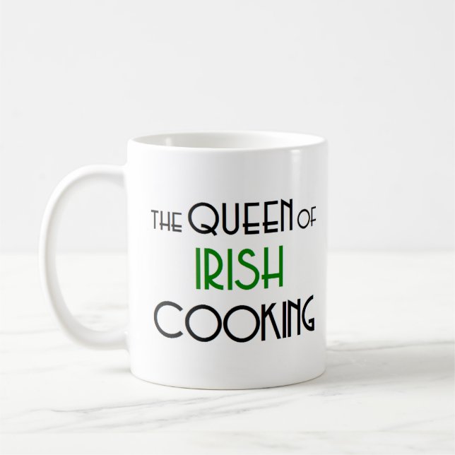 irish cooking queen coffee mug (Left)