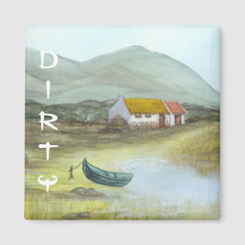 Irish Cottage Dishwasher Magnet DIRTY by Bonhovey