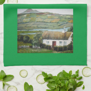 Irish Cottage Landscape Kitchen Towel