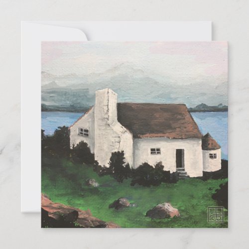 Irish Cottage painting by Jane Denny Card