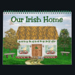 Irish Cottages Calendar<br><div class="desc">This beautiful Thatched Cottages 2009 calendar contains 12 exclusive designs from the Irish Village Series by Nancy Monaghan. Great detail is provided in these great Irish cottage landscape designs.</div>