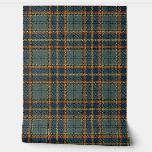 Irish County Antrim Tartan Plaid Wallpaper (Unrolling)
