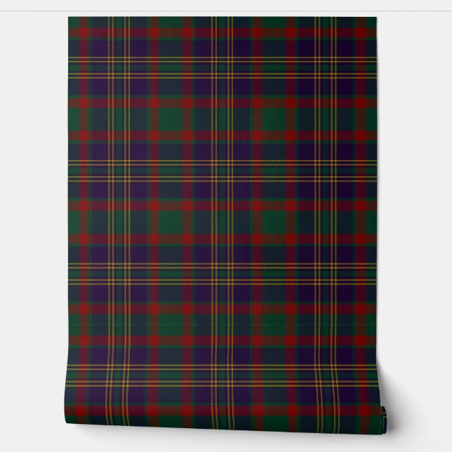 Irish County Cork Tartan Plaid Wallpaper (Unrolling)