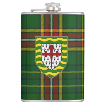 Irish County Donegal Tartan & Crest Flask by Angharad13 at Zazzle