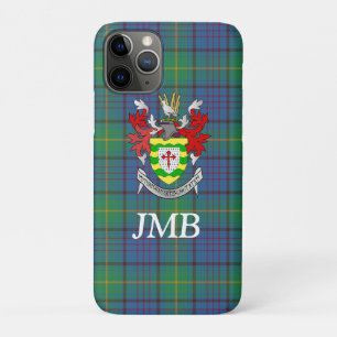 Irish County Donegal Tartan Monogram iPhone 11 Pro Case