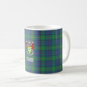 Irish County Donegal Tartan Monogram Coffee Mug