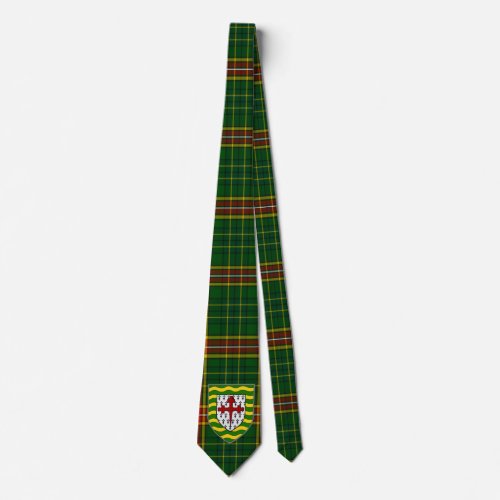 Irish County Donegal With Crest Tartan Tie