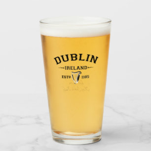 Irish County Dublin Ireland Personalized Text Glass