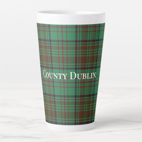 Irish County Dublin Tartan Latte Mug