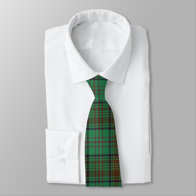 Irish County Dublin Tartan Neck Tie (Tied)