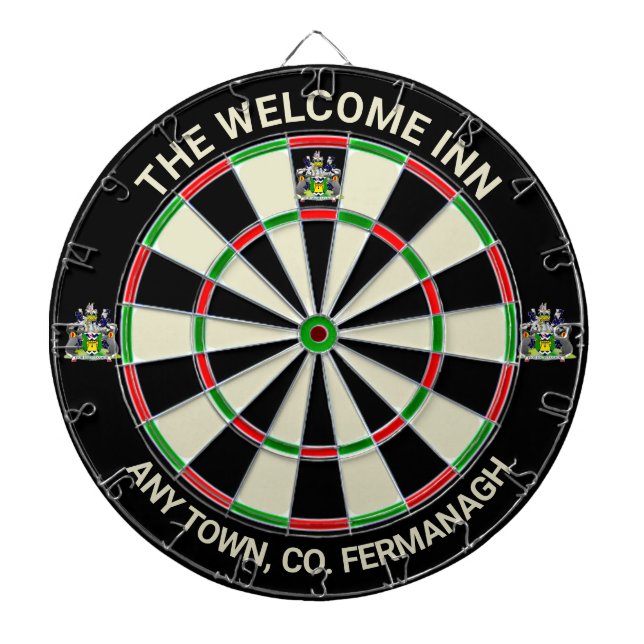 Irish County Fermanagh Ireland Dart Board (Front)