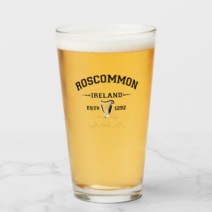 Irish County Roscommon Ireland Personalized Text Glass