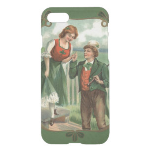Irish Couple Shillelagh Shamrock iPhone SE/8/7 Case