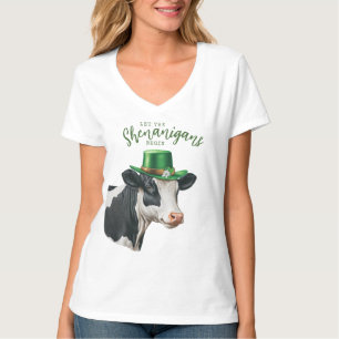 Irish Cow Let the Shenanigans Begin T-Shirt