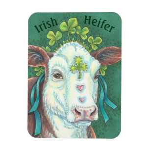 Irish Cow ST. PATRICK'S DAY FARM MAGNET *Custom