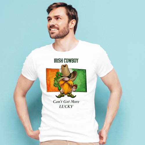 Irish Cowboy Gnome Lucky T_Shirt