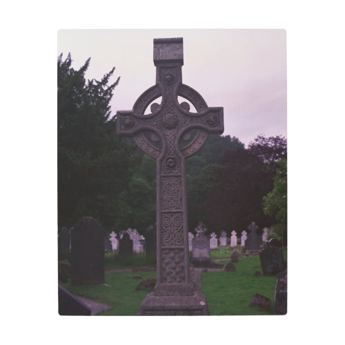 Irish Cross Headstone Metal Metal Print