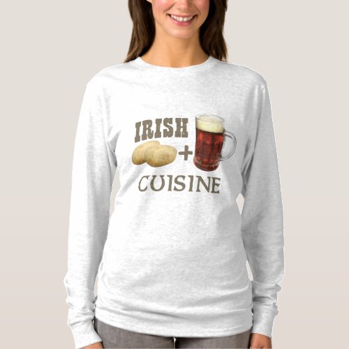 Irish Cuisine Potato  Beer T_Shirt