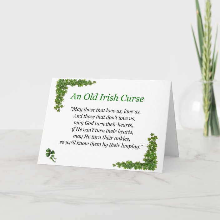 irish curse card | Zazzle.com