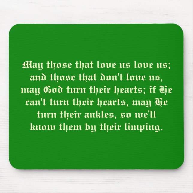 Irish Curse Mousepad (Front)