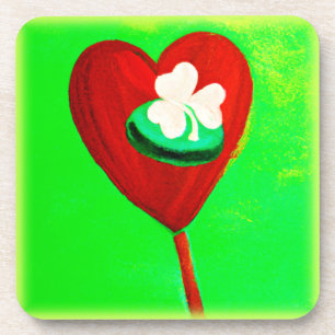 Irish Cute Painting Design. Buy Now Beverage Coaster