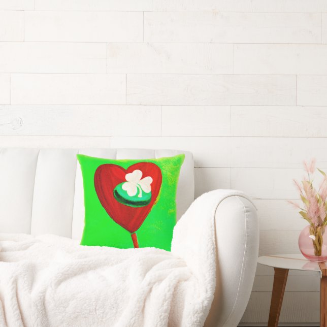 Irish Cute Painting Design. Buy Now Throw Pillow (Couch)