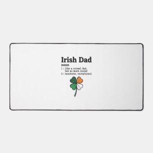 Irish Dad Funny Definition Clover Vintage Shirt Desk Mat