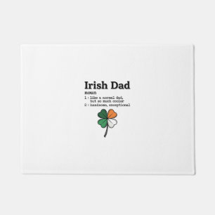 Irish Dad Funny Definition Clover Vintage Shirt Doormat