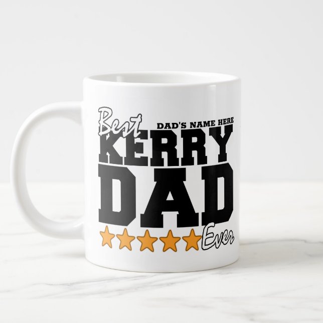 Irish Dad Kerry Birthday / Fathers Day Giant Coffee Mug (Left)