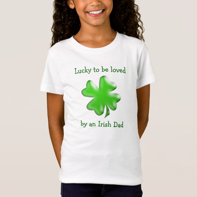 Irish Dad Lucky Shamrock Kids Shirt (Front)