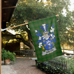 Irish Dalton Coat of Arms Family Crest Ireland House Flag