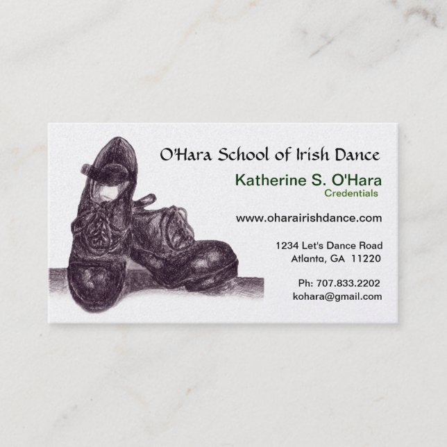 Irish Dance Business Card (Front)