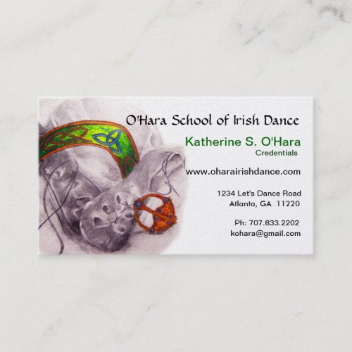 Irish Dance Business Card