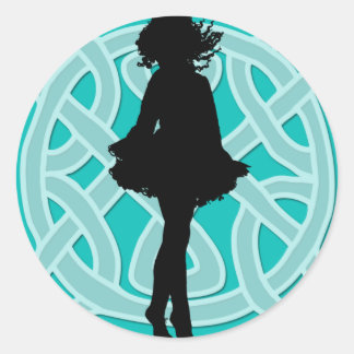 Irish Dance Celtic Light Blue Sticker
