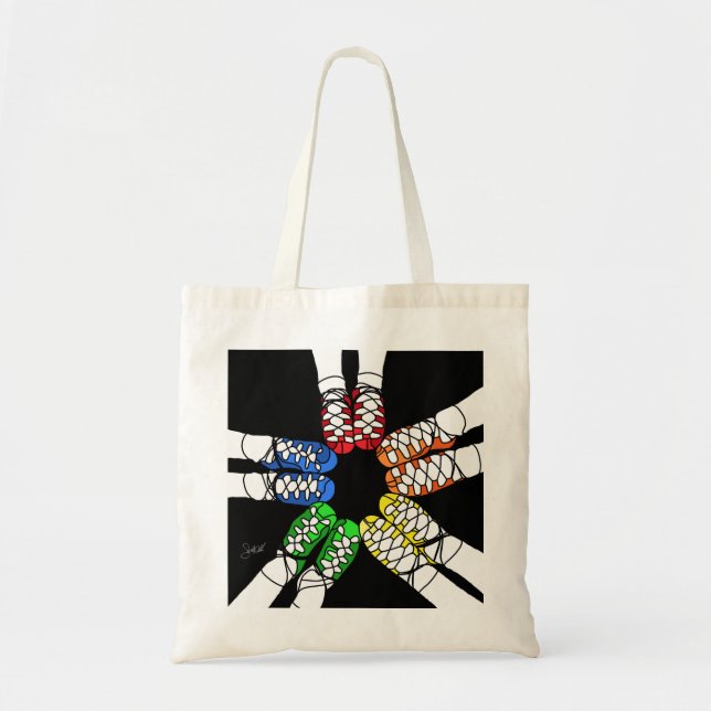 Irish Dance Colored Ghillies Tote Bag (Front)