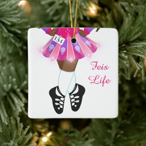 Irish Dance Feis Competition Feis Life Christmas Ceramic Ornament