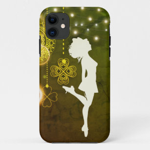 Irish Dance Hard Shoe Celtic Clovers and Lights iPhone 11 Case