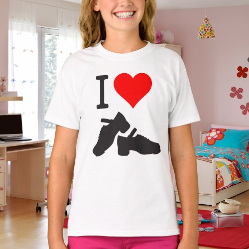 Irish Dance I Heart Hard Shoe Funny Cute  T_Shirt