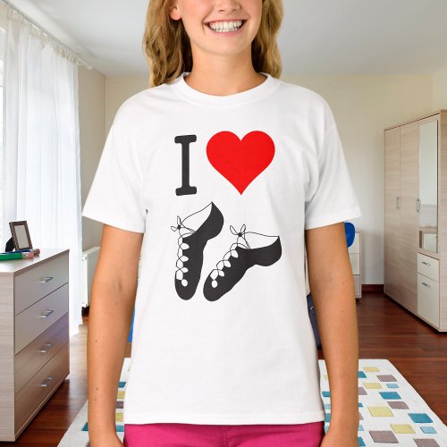 Irish Dance I Heart Soft Shoe Funny Cute T_Shirt