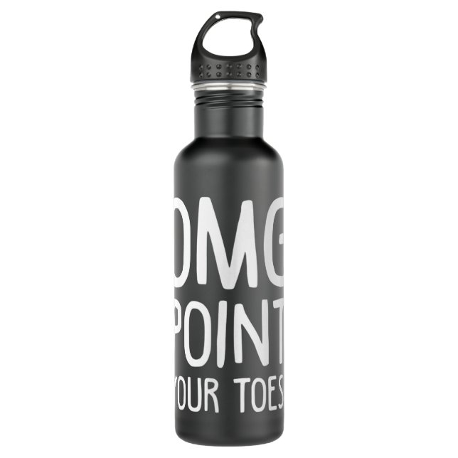 Irish Dance Omg Point Your Toes Dancer St Patricks Stainless Steel Water Bottle (Front)