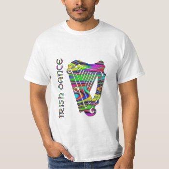 Irish Dance Rainbow Colors Harp Of Ireland T Shirt by DigitalDreambuilder at Zazzle