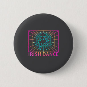 Irish Dance Retro Dancer Gift Button