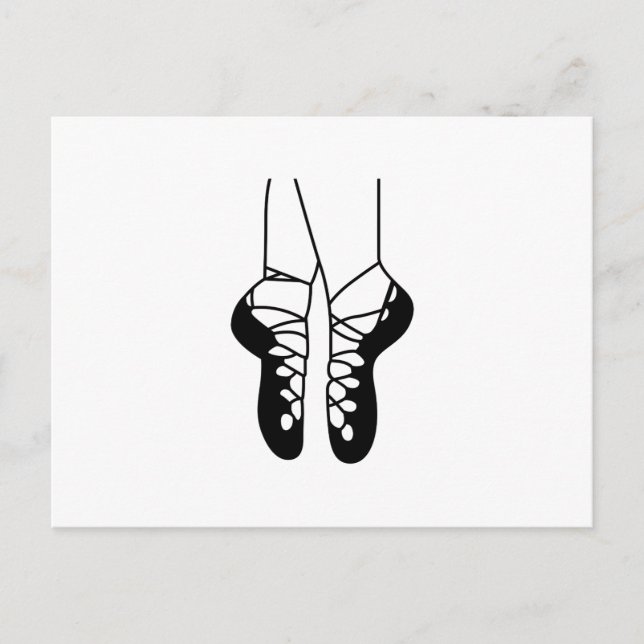 IRISH DANCE SHOES ONE COLOR POSTCARD (Front)