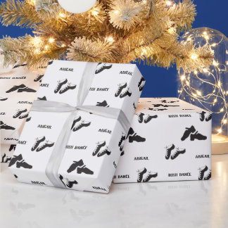 Irish Dance Soft Shoes and Hard Shoes Dance Wrapping Paper