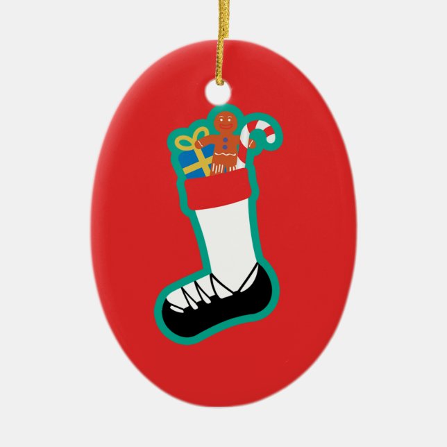 Irish Dance Stocking Christmas Ornament (Front)