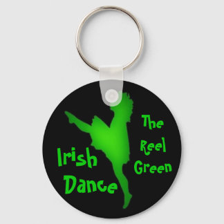 Irish Dance...the reel green Keychain